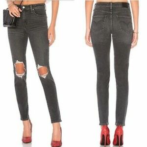 721 high rise skinny distressed jeans size 24